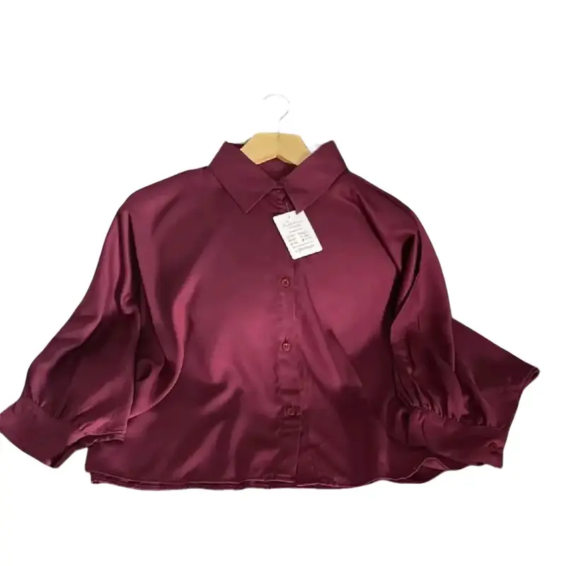 Kirana Blouse Kemeja Batwing Model Terbaru Oversize Korean Stayle Airflow Baju Crop Kancing Panjang Semi 0