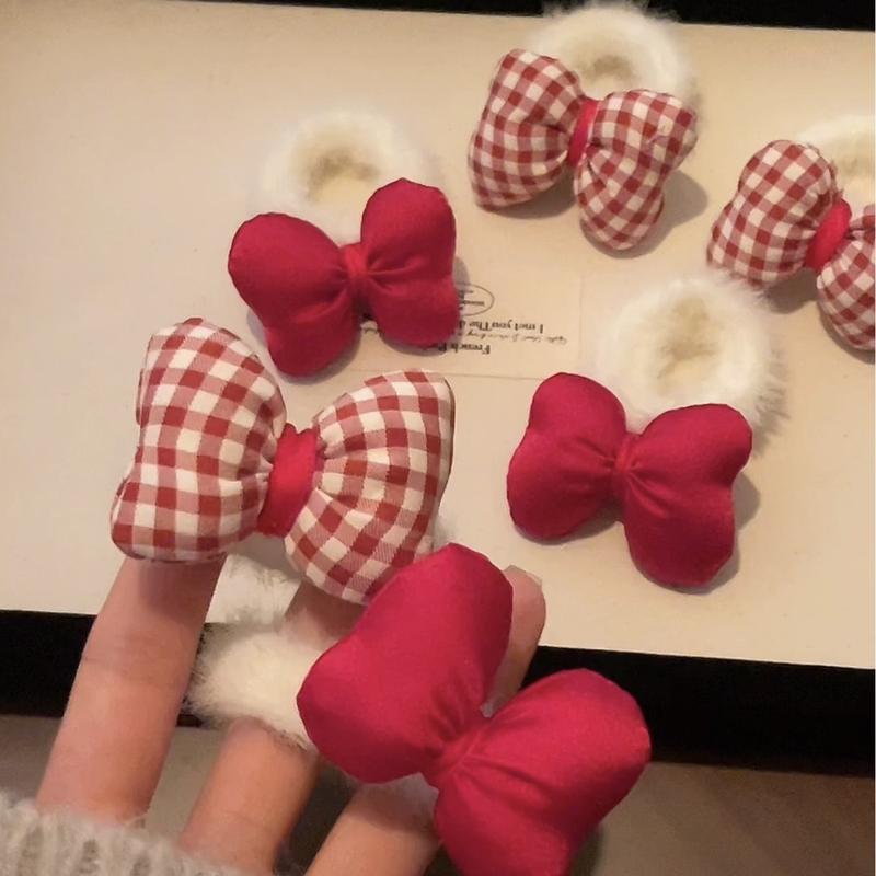 Băng Đô Nơ Nhồi Bông Màu Trắng, Dành Cho Trẻ Em, Cô Gái Nhỏ Dễ Thương, Phong Cách Công Chúa, Dây Gió, Mùa Thu Và Mùa Đông Phong Cách Mới, Tóc Đuôi Ngựa Buộc, Độ Đàn Hồi Cao, Dây Cao Su Tóc Dễ Thương 2