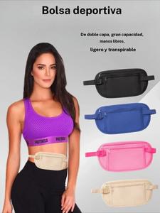 1 pieza: bolsa de cintura para viaje para pasaporte y dinero, billetera segura oculta, para hombres y mujeres, bolsa deportiva para correr, bolsa de pecho, bolsa de cintura para dinero
