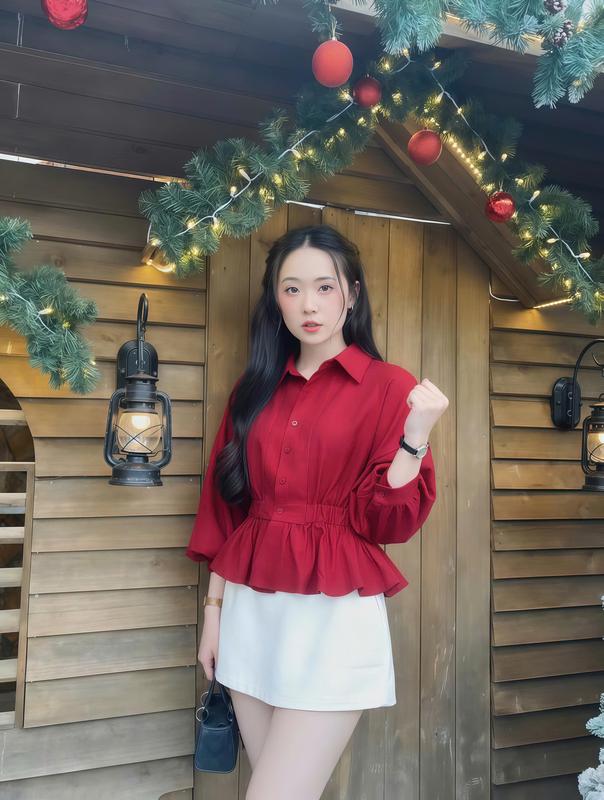 Deal mở bán Áo sơ mi lưng chun tay bồng bo lưng chun xinh xắn trẻ trung style thu đông a19 có bigsize chất vải mềm mịn đứng form form trẻ trung xinh xắn