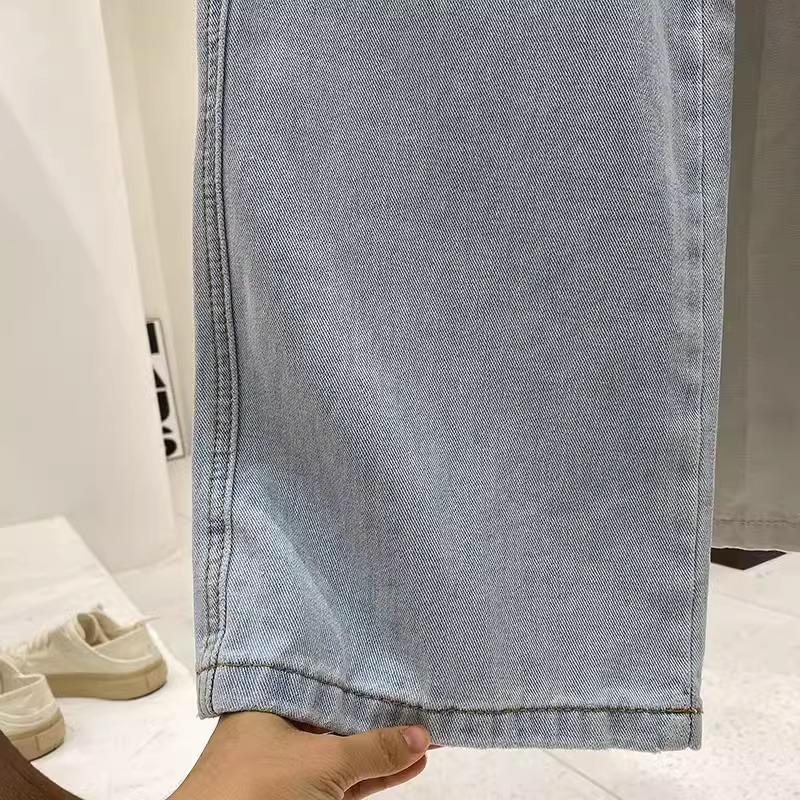 Product Introduction of Cargo Denim Biru mdua / hitam /Pasir Putih Highwaist Loose Celana Jeans Wanita Korea(realpict) 10
