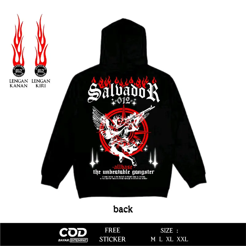 Hoodie Reflektif Salvador The Unbeatable Gangster Desain Baru By Sweapo 0