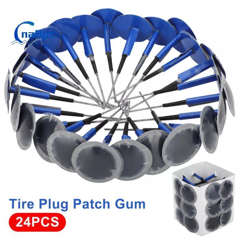 < CnaBpc > Bộ 24 Miếng Dán Lốp 36 * 4mm Miếng Dán Sửa Chữa Lốp Bộ Cắm Nấm Miếng Dán Kẹo Cao Su Cho Lốp Tread Sửa Chữa Đâm thủng Mới