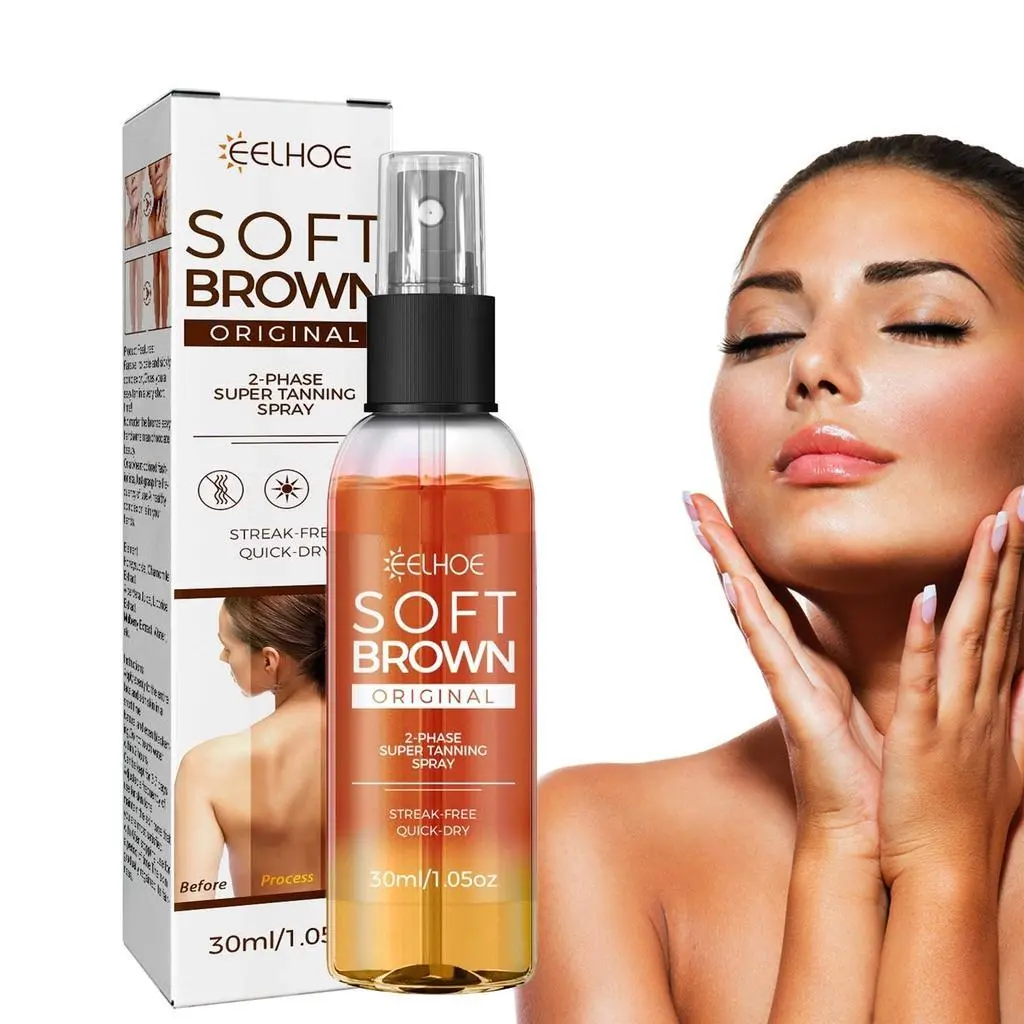 30ml Self Spray Tan Natural Self Tanning Spray, Tan Accelerator Quick-Dry Gradual Tanning Oil Spray, Tan Moisturiser, Self Tanner Lotion Foam Mousse
