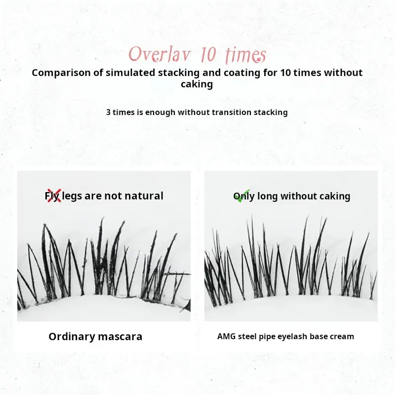 Mascara Nối Dài, Ba Chiều 3D, Không Thấm Nước, Lâu Trôi, Uốn Cong, Không Nhòe, Tạo Hình, Ống Thép Tự Nhiên, Lớp Nền Lông Mi, Mỹ Phẩm Sơn lông mi Trang Điểm Cosmetic Nữ Women 5