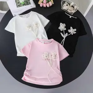 1-6thn Atasan Kerut Bunga 2 & 3 Baju Anak Prempuan Terbaru Fashion Perempuan Bayi Cewek