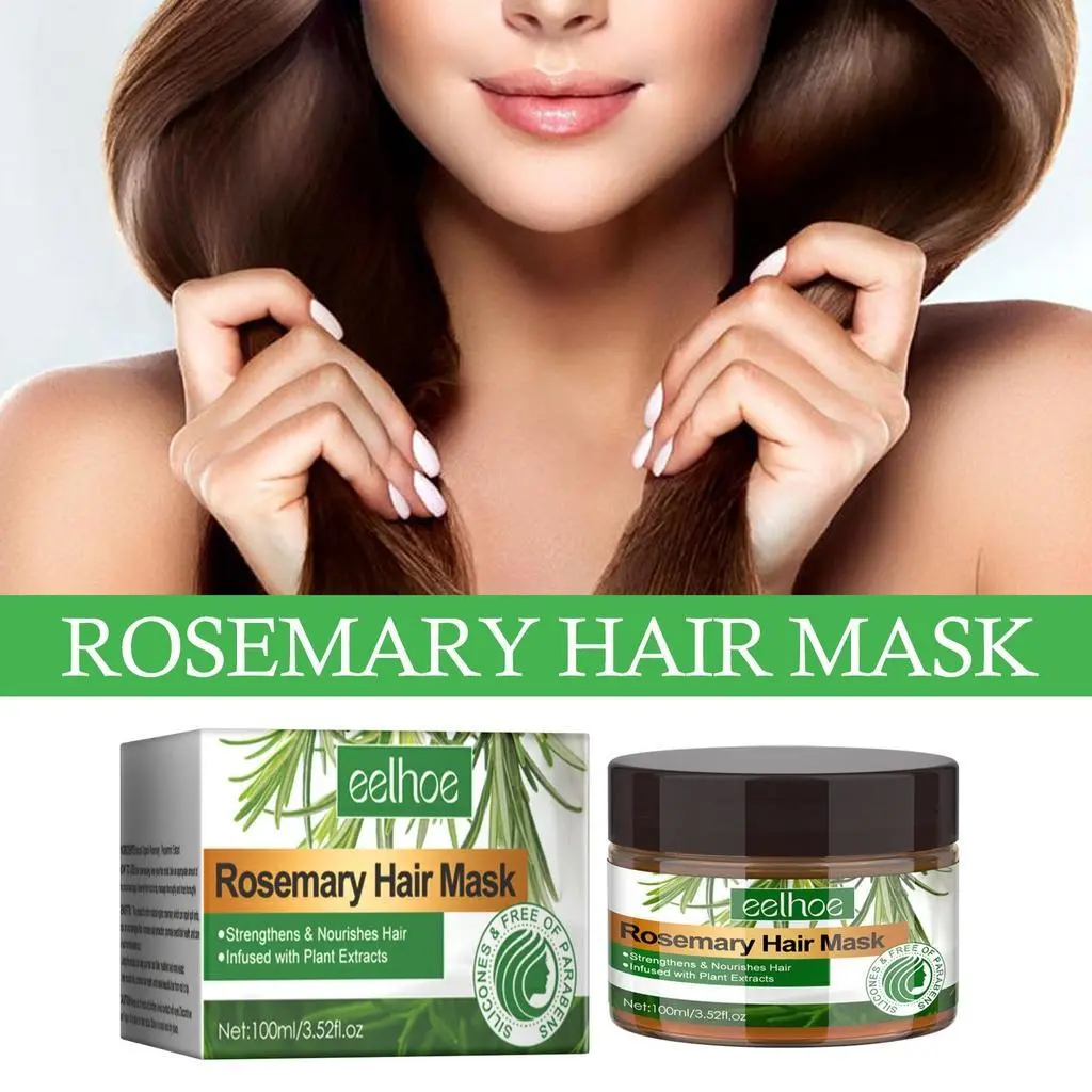 100ml Rosemary Hair Mask Repair Split Ends Dry and Frizzy Nourish and Smooth Hair Treatment Hair Mask