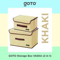 Gambar (Best Deal) Goto Vaska Storage Box 2 in 1 Kotak Organizer Penyimpanan Multifungsi - Light Green dari Goto Living Kota Tangerang 4 Tokopedia