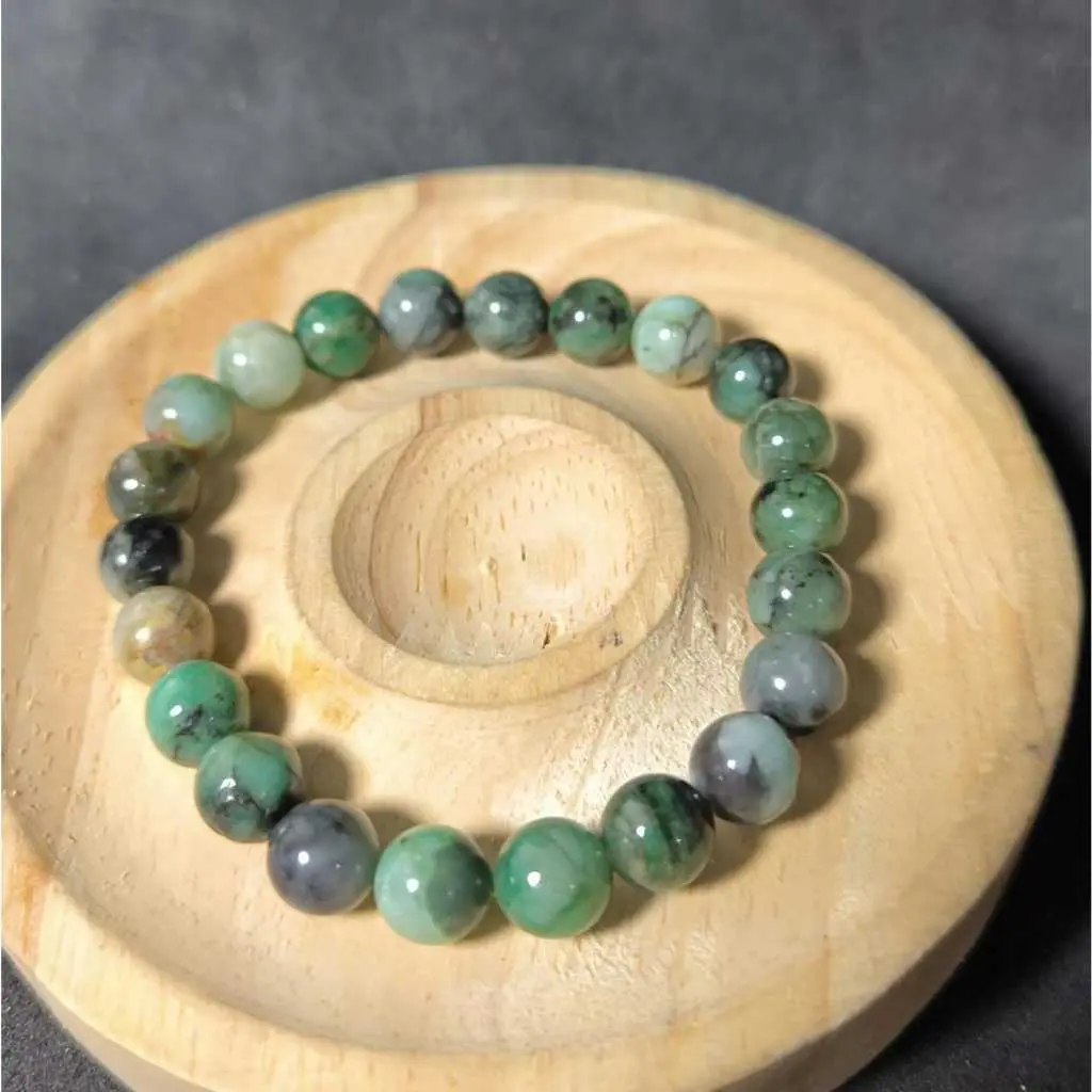 Gelang Emerald Natural 8 mm Top Grade