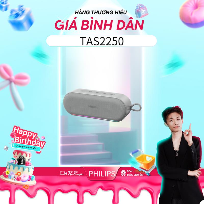   PHILIPS XẢ KHO  Philips TAS2250 Loa Bluetooth Âm Thanh Cao Cấp Bluetooth 5.4 Pin Trâu Nhỏ Gọn 