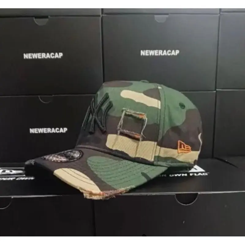 TOPI BASEBALL HAT DAMAGE RIPPED SOBEK NY NEW YORK YANKES  TOPI DEWASA MLB REAL PICT GOOD QUALITY 2