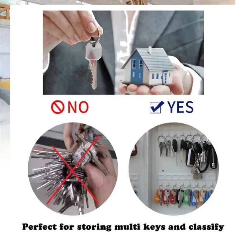 Key Box dengan kode tempat penyimpanan kotak kunci 48 slot kunci - KEY BOX BESI 2