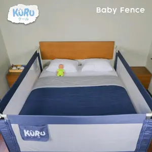 KURU Baby Bedrail Pembatas Pengaman Pagar Kasur Ranjang Bed Rail Pembatas Pagar Ranjang Tidur Bayi Abu