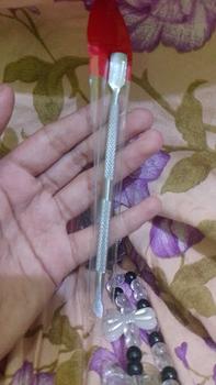Product Review of Alat Pendorong Kulit Kutikula Nail Pembersih Kuku Kutikula Pusher Manicure Cuticle Pusher Stainless Steel from R**a 0