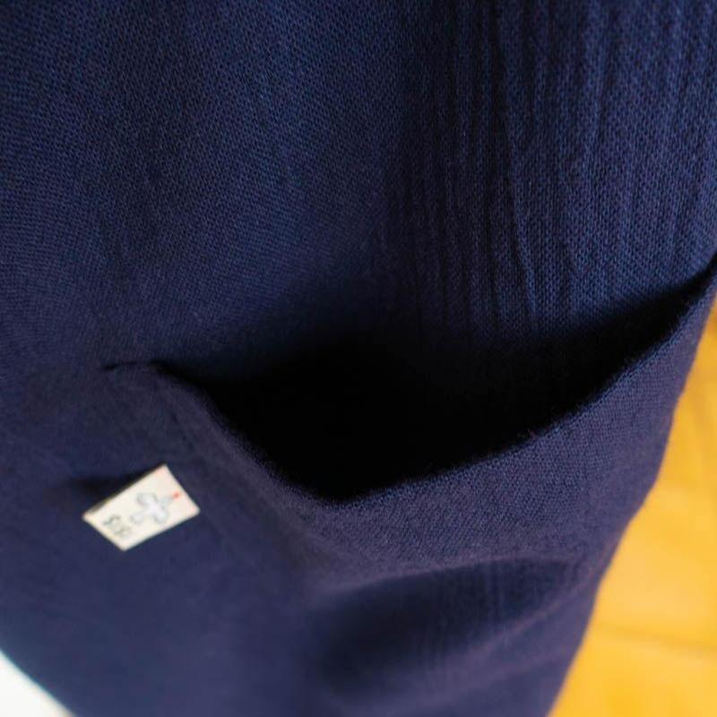 Linen apron masak (Navy) ikushima store 4
