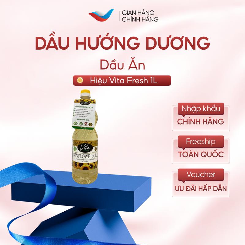 Dầu ăn hướng dương hữu cơ VitaFresh 1 Lít