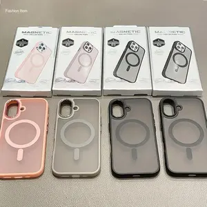 PACKING BOX !!! Case Magsafe Matte Black Edition For IPHONE X XR XS MAX 16 15 14 13 12 11 PRO MAX / Casing Frame Chrome Magnetic Hybrid Dove Hardcase Bumper | Hot Item