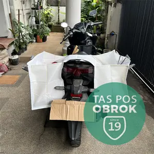 Tas Motor Terpal Hamparan Super Tebal dengan Tempat Penyangga Kayu
