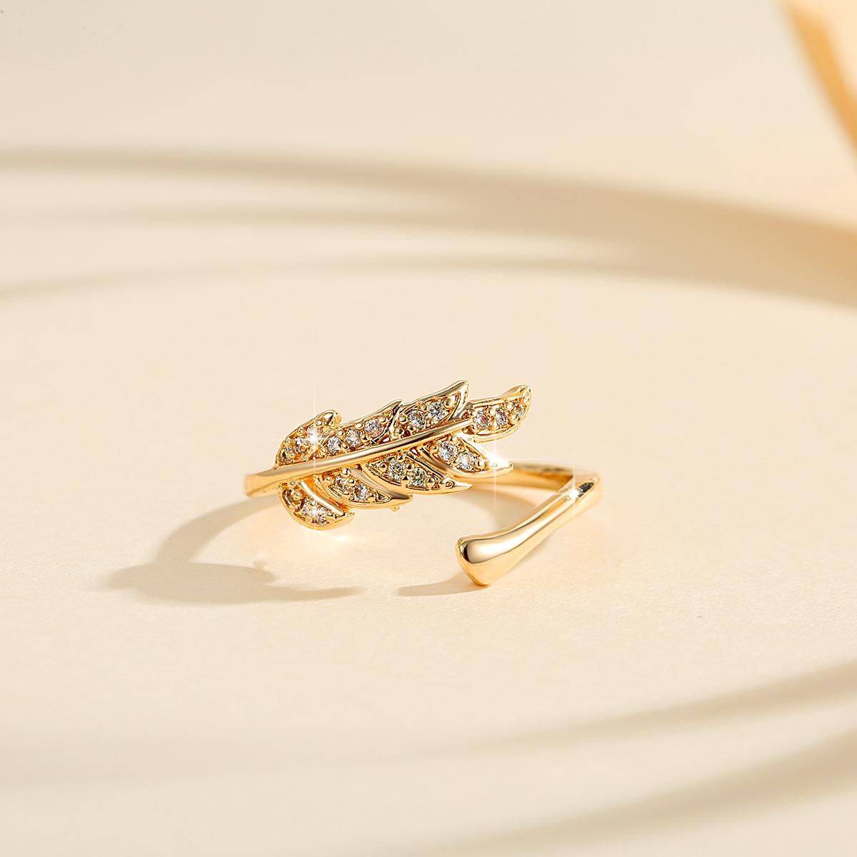 TX104 Cincin Dari Baja Tahan Karat Titaniumt Emas Berlian Wanita Cincin Adjustable