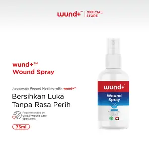 Wund+ Wound Spray 75ml - Spray untuk Luka Antiseptik Mencegah Bakteri Efektif untuk Semua Jenis Luka Kronis & Akut Kemasan 75ml