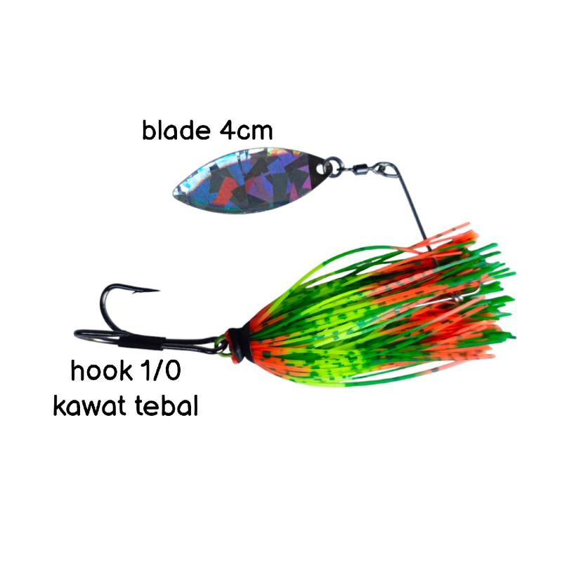 Umpan Casting Spinnerbait 12gr Andalan Boncos dengan Double Hook Anti Mocel untuk Ikan Gabus 3
