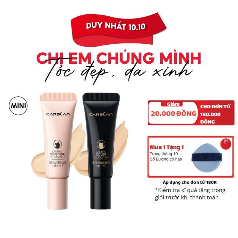Kem nền Carslan mini dưỡng ẩm kiềm dầu 5G