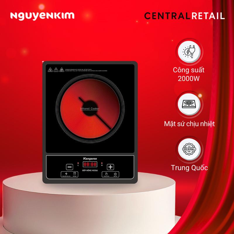   BigBang  Bếp hồng ngoại đơn Kangaroo KG 20IFP1 - Công suất 2000W 