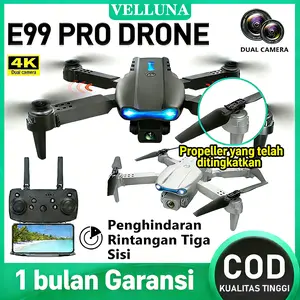 【COD】E99 Pro Drone Anti Tabrak dengan Kamera HD Dual Lensa, Remote Control 2.4G, Sinyal WiFi, Cocok untuk Indoor & Outdoor