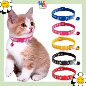 Kalung Hewan Kucing Dan Anjing Warna Warni Lonceng Lucu