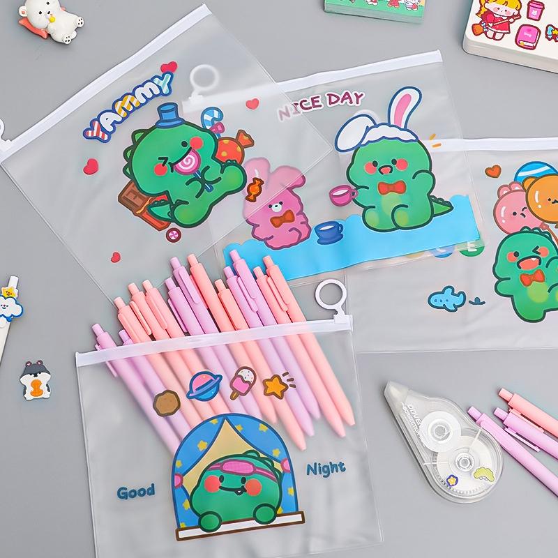 APEN Pouch Ziplock Transparan Motif Tas Karakter Plastik Zipper Lock Alat Tulis ATK Barang Unik 1