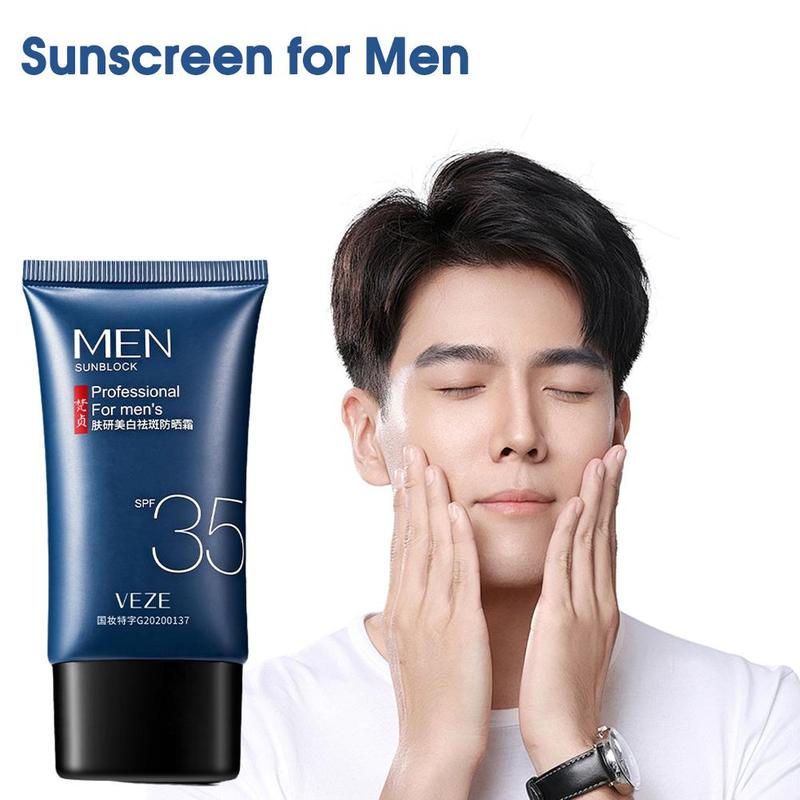 Kem chống nắng dành cho nam 40 g, dùng ngoài trời, dưỡng ẩm, bảo vệ lâu dài, mã W6B6