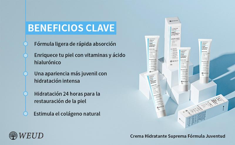 WEUD Crema hidratante definitiva Fórmula juventud (100g) / colágeno, niacinamida, centella asiática, ácido hialurónico / arrugas, manchas oscuras, cuidado de la piel