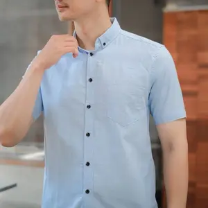 Kemeja polos pria Lengan Pendek katun Sigaret Baju Laki-Laki Dewasa Premium (Slimfit) Size M L XL XXL   Pria Formal Casual