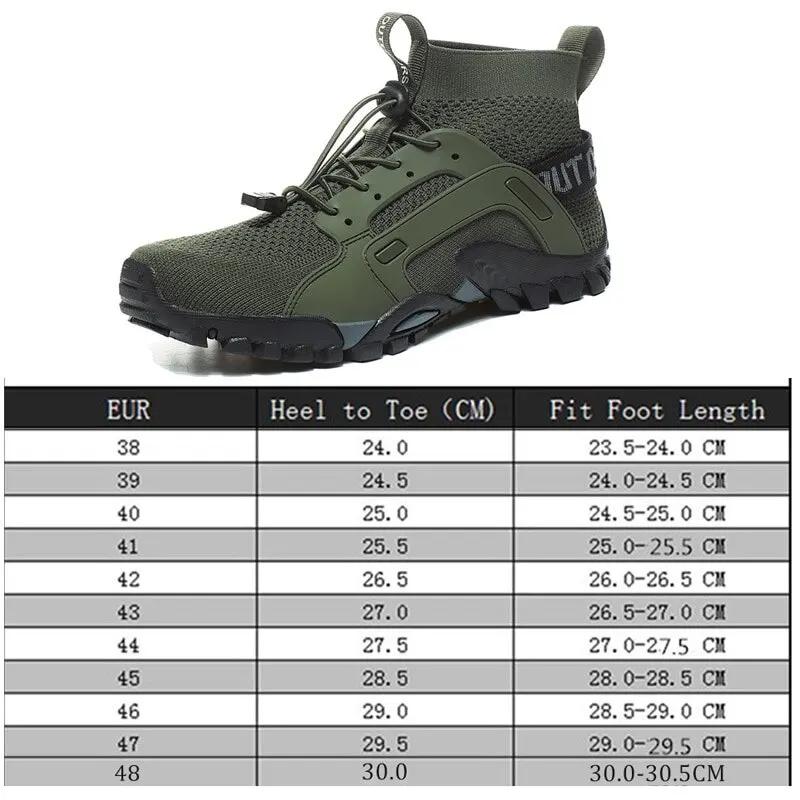Product Introduction of Men Climbing Hiking Shoes Work Safety Shoes Trekking Mountain Boots Non-slip Wear-resistant Breathable Outdoor Gear Sneaker 0