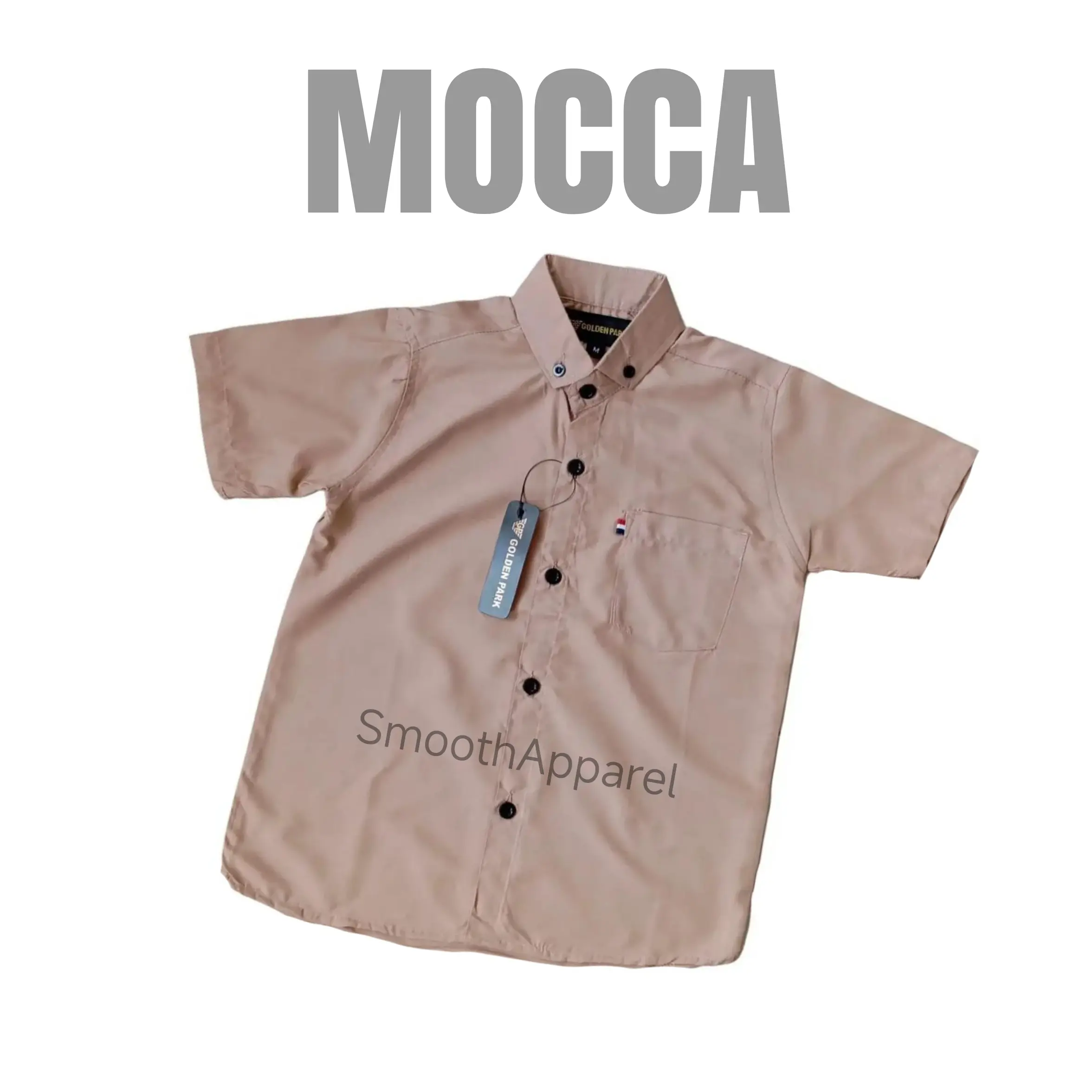 Kemeja Warna Mocca Anak Laki Usia 1 - 13 Tahun / Outfit Baju Atasan Kondangan Anak Couple Aesthetic