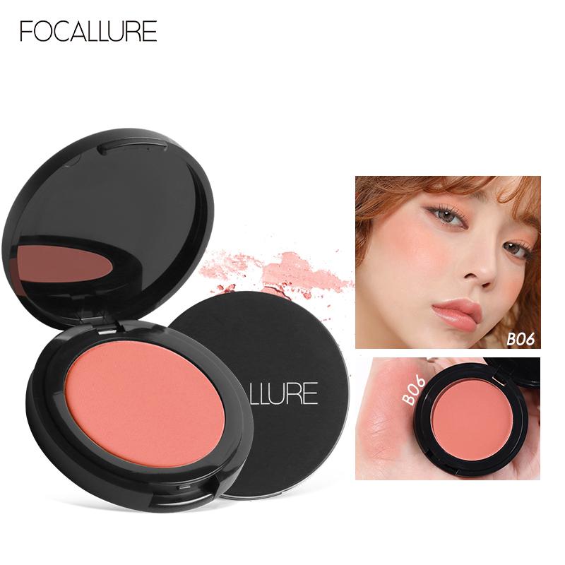 Phấn má hồng FOCALLURE cho khuôn mặt phấn highlight phấn má hồng màu tự nhiên kem mờ mỹ phẩm trang điểm khuôn mặt