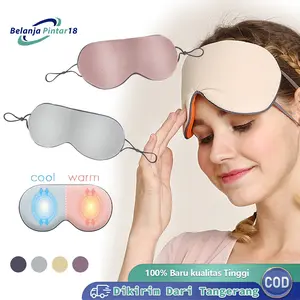 2 Sisi Penutup Mata Masker Tidur Sleep Eye Mask Warm Dan Cool Travel Eye Mask Bahan Bagus