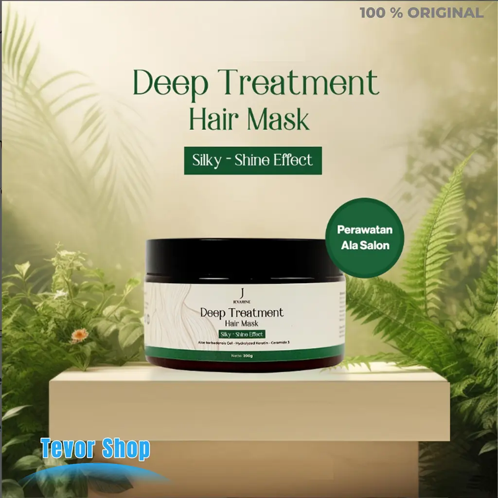 Original Jevarine Deep Treatment Hair Mask - Perawatan Rambut Agar Tetap Sehat , Lembut & Berkilau Shampoo Conditioner
