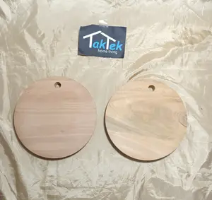 TALENAN BULAT NO 26 kayu tebal telenan tatakan pengiris potong daging ayam