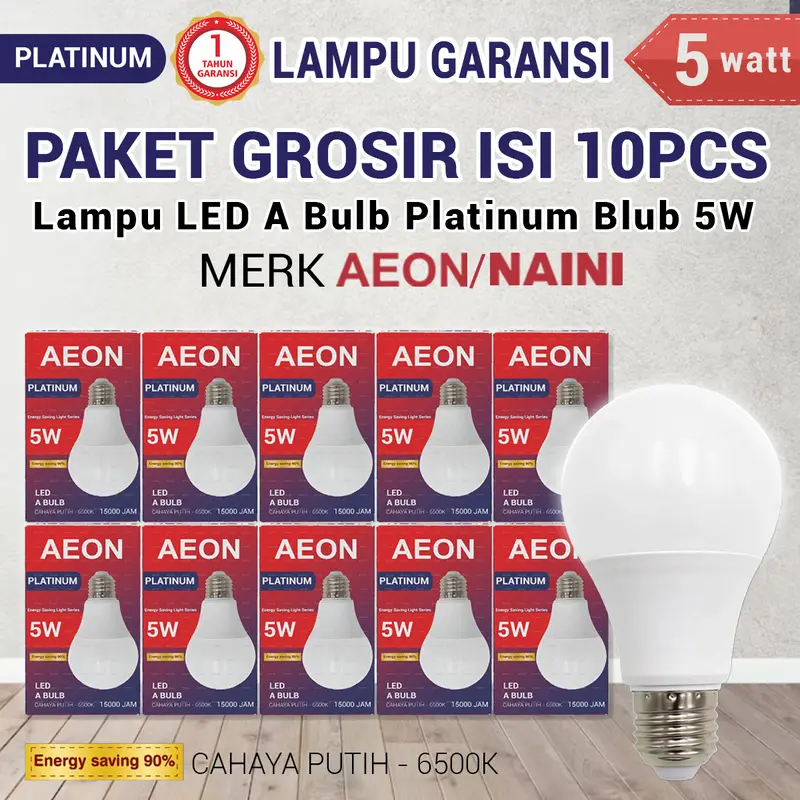 COD Paket Usaha Grosir 10pcs Bergaransi Lampu LED Bohlam Platinum Blub 5w 7w 9w 12w 18w 21w 25w Putih umur 15000jam COD lampu  led bola  lampu rumah lampu  led  5  watt lampu  5  watt  10pcs 2