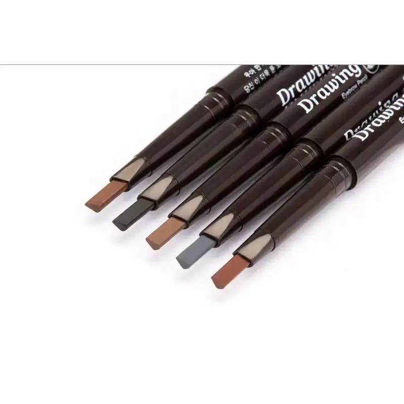 PENSIL ALIS 2 in 1 anti air EYEBROW PENCIL waterproof Putar otomatis dengan sikat alis PROMO !!! 3