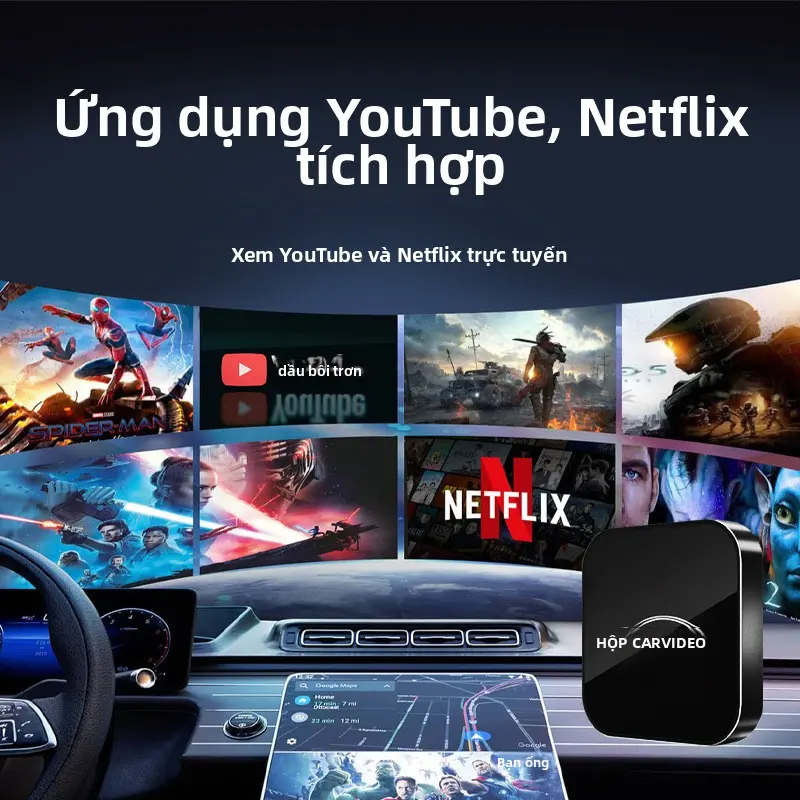 Y1 CarPlay Magic Box, Bộ Chuyển Đổi không dây, với Video và Hỗ Trợ Android Auto, Tương thích với ô tô 2