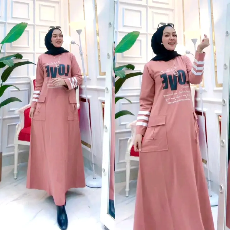 Gamis Kaos CINDY Combad 20s Standart Lengan Panjang 2