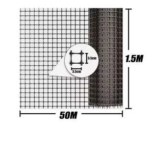 Tingginya 1.5Mx50M panjang Plastik taman pagar jaring 3.5cm aperture Untuk kebun, peternakan unggas, melindungi jaringan, dan sebagainya,jaring plastik HDPE
