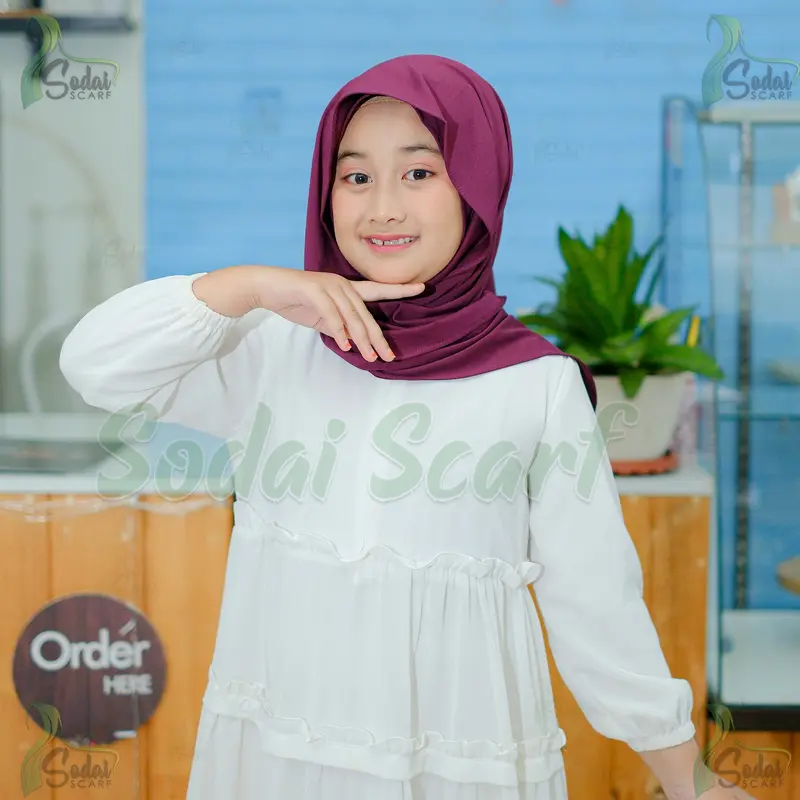 Pashmina Instan Inner Leher Anak Remaja 7-13 tahun Jersey Premium 4