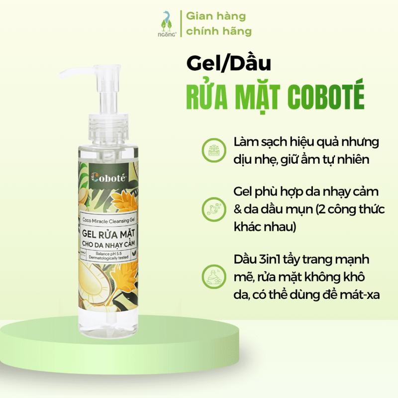 Dầu/Sữa Rửa Mặt Coboté Coco Miracle Dạng Gel 150ml