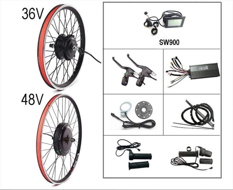 Product Introduction of CSC Electric bicycle Conversion Kit 36V 250W350W500Webike Conversion Kit 48V 18AH hailong battery 2