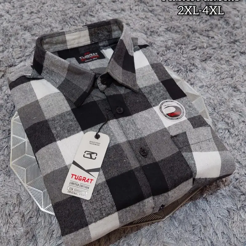 KEMEJA FLANEL JUMBO SIZE 2XL 3XL 4XL PRIA LENGAN PENDEK /PRIA MOTIF KOTAK KOTAK LENGAN PENDEK KUALITAS PREMIUM Distro Panjang 5