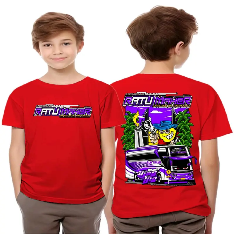 DTF | KAOS ANAK GAMBAR BISMANIA/ KAOS ANAK RATU MAHER Bahan cotton combat 24s 30s baju anak laki-laki/Perempuan viral terbaru atasan unsisex 9-10 tahun Fashion 5