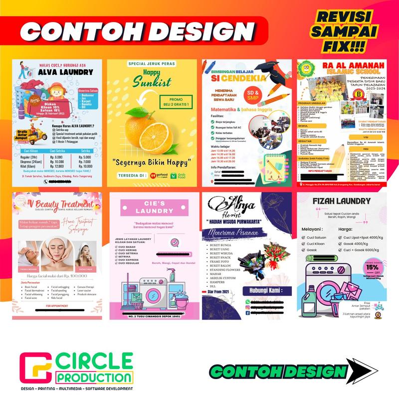 BROSUR MURAH GRATIS DESAIN CUSTOM SUKA SUKA!!! | BAHAN HVS 100GSM | BISA UNTUK LAUNDRY, MAKANAN DLL Paper Stationery 4